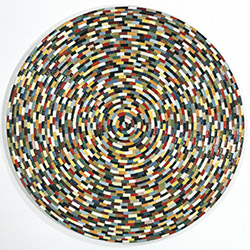 Tchula, 1974, 39 ½” diameter, acrylic on canvas