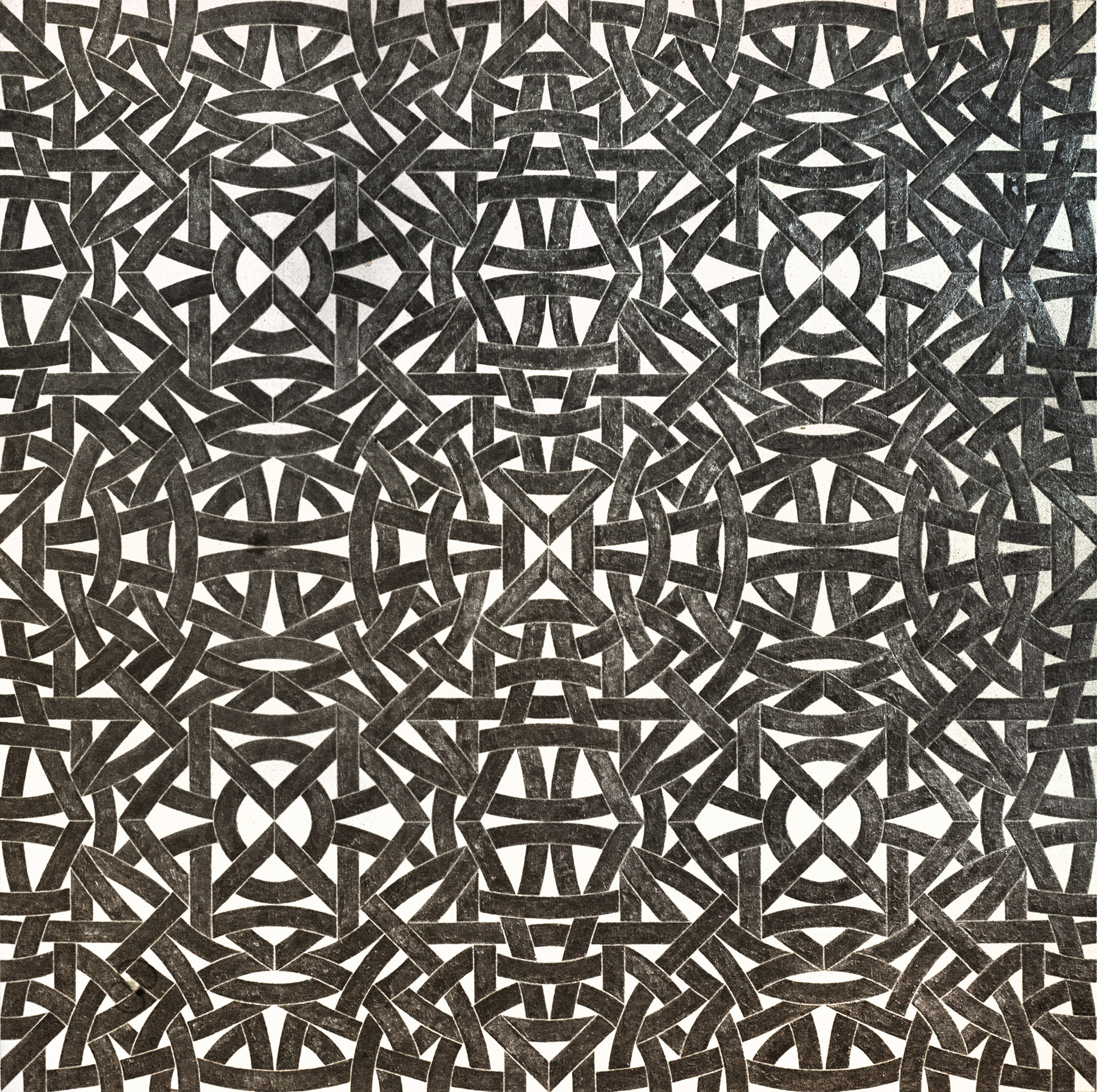 Vaughan, 1976, 72 x 72”, oil & metallic pigment on canvas