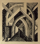 Untitled, 1981, 23 ¾ x 27, charcoal on yellow trace